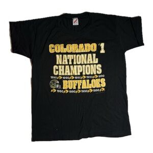 University of Colorado Buffaloes 1990 Football National Champions T-Shirt Men L